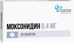 Моксонидин, таблетки покрытые пленочной оболочкой 0.4 мг 28 шт