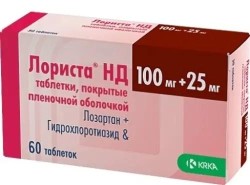 Лориста НД, таблетки покрытые пленочной оболочкой 100 мг+25 мг 60 шт