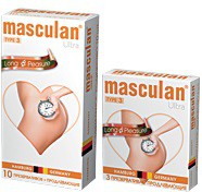 Презервативы Маскулан продлевающие с анестетиком колечками и пупырышками 3 шт.